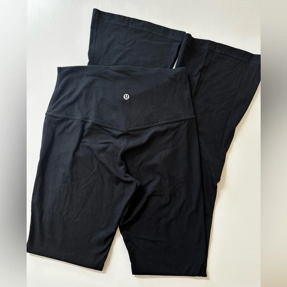 Lululemon Black Flared Leggings - Picture 2 of 4